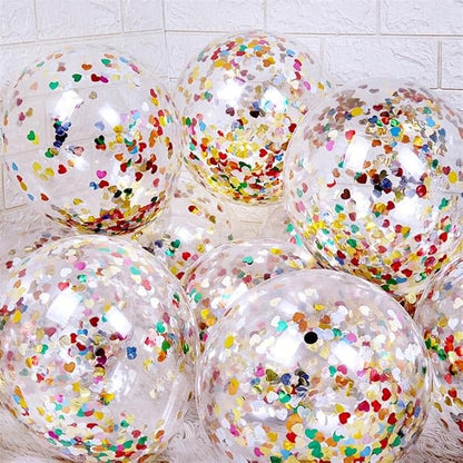 100g (3.53OZ) Rainbow Foil Confetti - Assorted Round, Heart & Star Shaped Table Confetti for Festive Celebrations