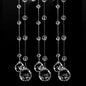 Crystal Beaded String Clear Glass Beads Garland Strands Hanging Wedding Arch Decor Curtain Chandelier Christmas Tree Ornaments Door String Beaded Drapes Decoration Accessories(3.3 Feet 5pcs)