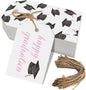 50 Pcs Graduation Gift Tags, Congrats Grad Party Favors Gift Tags for High School or Happy College Graduation Party Decoration Supplies (Pink, 2.2 * 3.5)