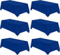 VidaFete Tablecloth 6 Pack 90*132inch Rectangle Table Cloth Polyester, Stain Wrinkle Resistant Polyester Dining Table Cover for Kitchen Dinning Party Wedding Rectangular Buffet Decoration(Royal Blue)