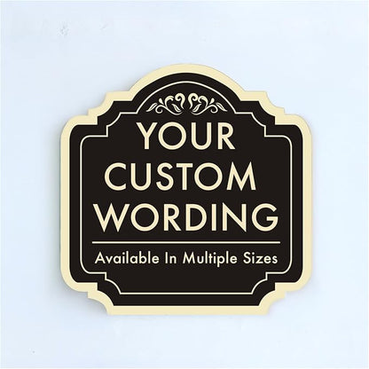 Custom Decorative Outdoor Metal Signs, Personalized Aluminum Sign - Waterproof, 18x18 In Black Charcoal