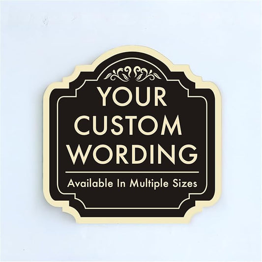 Custom Decorative Outdoor Metal Signs, Personalized Aluminum Sign - Waterproof, 18x18 In Black Charcoal