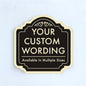 Custom Decorative Outdoor Metal Signs, Personalized Aluminum Sign - Waterproof, 18x18 In Black Charcoal