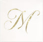 Gift Boutique 100 Gold Monogram Cocktail Napkins Letter M Disposable Paper Pack Elegant Metallic Golden Foil Hand Napkin for Powder Room Wedding Holiday Birthday Party Baby Shower Decorative Towels