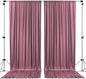 AK TRADING CO. 10 feet x 10 feet Dusty Rose Polyester Backdrop Drapes Curtains Panels with Rod Pockets - Wedding Ceremony Party Home Window Decorations