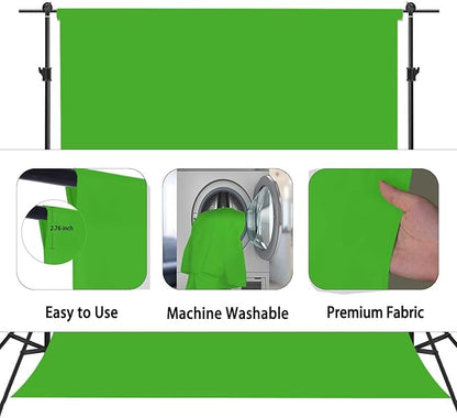 Green Screen Backdrop,Product Photo Backdrop for Photoshoot,Photography Background for Streaming Video Studio 8FTx10FT
