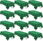 12 Pack 60 x 126 Inch Rectangle Tablecloth Green Polyester Tablecloth for 8 Ft Rectangle Tables, Washable Fabric Table Cloth for Wedding Dining Table Buffet Parties Camping