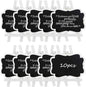 ULENDIS 10 Pack Mini Chalkboard Signs With Easel Stand, 3.9x2.9 Inch Small Wooden Labels, Reusable Blackboard Tags for Event Decoration, Wedding Signs, Cards, Tables, Party