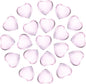 PATIKIL 20 Pcs Natural Heart Shaped Crystal Stone, 0.6 Inch Mini Polished Love Gemstone Crystal, Pocket Rock Engraved Worry Stones for Women Gifts Meditation, Clear Pink