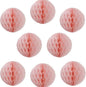 8pcs 10 inch Paper Honeycomb Balls Decorative Tissue Pom Poms Flower Art Hanging Balls for Birthday Wedding Nursery Baby Shower Home Decor (10inch, Baby Pink)