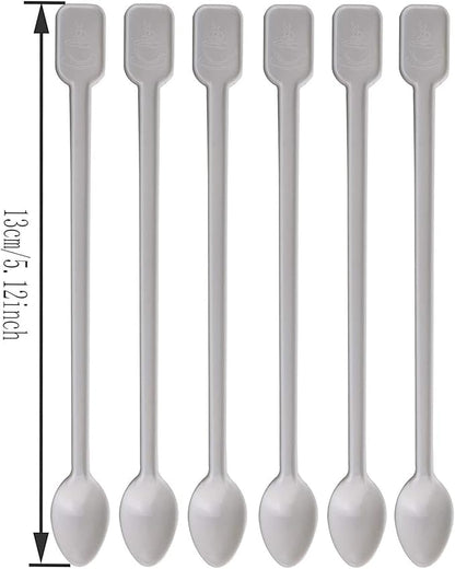 Coffee Spoon 500 PCS Disposable Tiny Coffee Tea Spoon White Plastic Stir Cocktail Sticks Mini Tea Stirrer