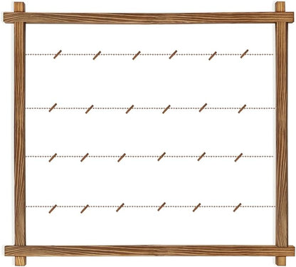 Collage Picture Frame,Photo Display Board,Hanging Pictures Frames with Clips for Graduation Birthday Party,Dorm Photo Card Wall Decor Hanger Holder,Upgraded,Easy To Assemble,Large(Carbonized Brown)