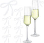 50 Pcs Bows Drink Tags Coquette Bow Wine Glass Charms Acrylic Bowknot Drink Tag for Bachelorette Birthday Wedding Coquette Tasting Party Decor Accessory(White)
