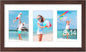 Vittanly 8x14 Picture Frames Collage, Displays 3Pcs 4x6 Pictures with Mat, Collage Picture Frame for Horizontal or Vertical Display, Brown, 1 Pack