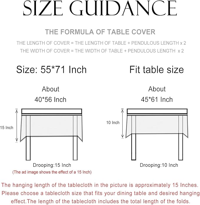 patdrea Designer Linen French Small Tablecloth for Rectangle Table,Fall Country Breathable Floral Tablecloths,Table Cover for Kitchen Dining,Tea Party,Christmas,Thanksgiving,55"x71"-Oliveirad