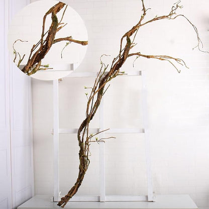 1Pcs 63in Wall Hanging Artificial Plants Tree Trunk Fake Cherry Tree Branches Rattan Liana Cane Vine for Wedding Outdoor Garden Home Living Room Christmas Decoration