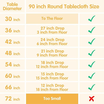 BRILLMAX 6 Pack Beige Round Tablecloths 90 Inch - Circle Bulk Linen Polyester Fabric Washable Table Cloth Cover for Wedding Reception Banquet Birthday Party Buffet Restaurant