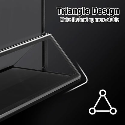 Acrylic Black Sign Holders 4x6, 12 Pack Wedding Black Table Number Holders, Double Sided Photo Display Picture Frame Paper Stand, Clear Flyer Stand Menu Holder for Wedding, Home, Party, Restaurant