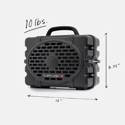 Turtlebox Original Gen 3: Portable Outdoor Bluetooth Speaker – Ultra-Loud (120dB), Waterproof (IP67), Rugged, Impact-Resistant, 3-Day Battery | Party Mode: Unlimited Pairing Stereo, Gray/Kelly Green