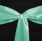 MDS Pack of 200 PCS Satin Chair Sashes Charmeuse Sateen Dining Chair Bows Ribbon Ties Back Sash for Wedding Party Birthday Home Hotel Restaurant Banquet Decoration (7 x 108 Inch, Mint)