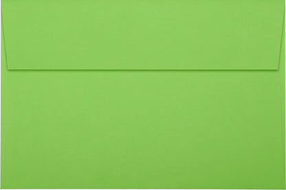 LUXPaper A9 Invitation Envelopes | Peel & Press | 5 3/4" x 8 3/4" | Limelight Green | 80lb. Text | 50 Qty