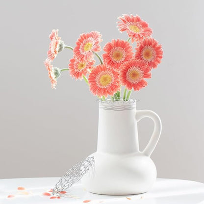 KOYILTD 3 Pcs Modern Flower Frog Metal Flower Arrangement Holder Floral Grid Used for Vase Flower Arrangement Art Convenient Stem Holder for Flowers Flower Frog Organizer Metal Lid for Vase (Silver)