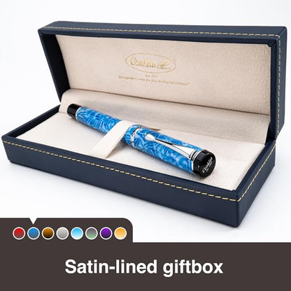 Conklin Duragraph Fountain Pen Ice Blue - Broad Nib, Elegant Writing Instrument with Cool Blue Finish