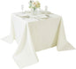 Cupuamon Square Tablecloth 90x90 inch Washable Polyester Fabric Table Cloth for Wedding Party Dining Banquet Decoration（90x90,Ivory）