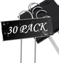 FORUP Metal Plant Labels, 30 Pack Garden Label Markers, Weatherproof Garden Stake Tags, Reusable Planting Gardening Markers, Black