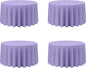 BRILLMAX 4 Pack Lavender Round Tablecloths 120 Inch - Circle Bulk Linen Polyester Fabric Washable Table Cloth Cover for Wedding Reception Banquet Birthday Party Buffet Restaurant