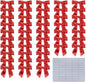 2.5" Hgzgch Red Satin Ribbon Bow for Gift Wrapping, Premade Bows for Crafts, Cake, Party Favors, Handmade Bows with Double-Sided Tape, Self Adhesive Gift Bows for Presents, Treats, Christmas - 50pcs