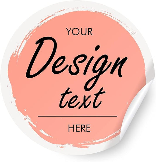 Custom Stickers Personalized Labels - Customized Stickers with Any Design Image Logo Text,Custom Thank You Label Stickers,Custom Stickers for Business Logo,100 Labels (Circle,2"x2")