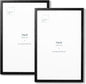 Opposite Wall - 11x17 in - Black Solid Oak Wood Picture Frame - Lightweight, Versatile & Shatterproof - Wall Hanging Poster or Photo Frame - Wall Decor for Office, Gallery & Home - 2 Pack