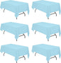 BRILLMAX 6 Pack Light Blue Tablecloths for 6 Foot Rectangle Tables 60 x 102 Inch - 6ft Rectangular Bulk Linen Polyester Fabric Washable Cloth Cover for Wedding Reception Banquet Birthday Party