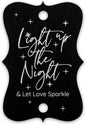 Summer-Ray 50pcs Light up The Night & Let Love Sparkle Wedding Sparkler Tags (Matt Black)