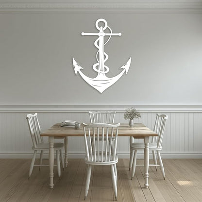 XXQ Anchor Metal Wall Decor, Anchor Metal Wall Art for Bedroom Living Room Dorm Antique Anchor Wall Decor Antique Metal Anchor Farmhouse Decor (Black, 32" x 48" / 81 x 121cm)