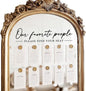 Our Favorite People Decal for Calligraphy Wedding Seating Chart Sign for Vinyl Sign Please Find Your Seat Mirror Vinyl Decal (Black, 17 inches Wide)