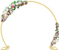 Wokceer Wedding Arch 7.2FT Round Backdrop Stand Gold Metal Circle Backdrop Stand Circle Balloon Arch Stand Frame for Birthday Party Bridal Shower Anniversary Ceremony Candy Tables Celebration