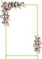 Wedding fashion arch background metal frame, (3.9, 5.2, 6.6 feet) suitable for background decoration frames such as weddings, birthdays, parties, baby showers, and photography (gold, 3.9*6.6)