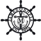Personalized Ship Wheel Metal Sign, Customized Nautical Wall Decor, Anchor Compass Metal Sign, Family Name Sign, Monogram Wall Decor, Last Name Signs for Home, Housewarming Gift
