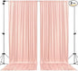 AK TRADING CO. 10 feet Wide x 12 feet Long IFR Polyester Backdrop Drapes Curtains Panels with Rod Pockets - Wedding Ceremony Party Home Window Decorations - (Blush)