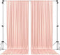 AK TRADING CO. 10 feet x 10 feet Polyester Backdrop Drapes Curtains Panels with Rod Pockets - Wedding Ceremony Party Home Window Decorations - Blush Pink (DRAPE-5x10-BLUSH)