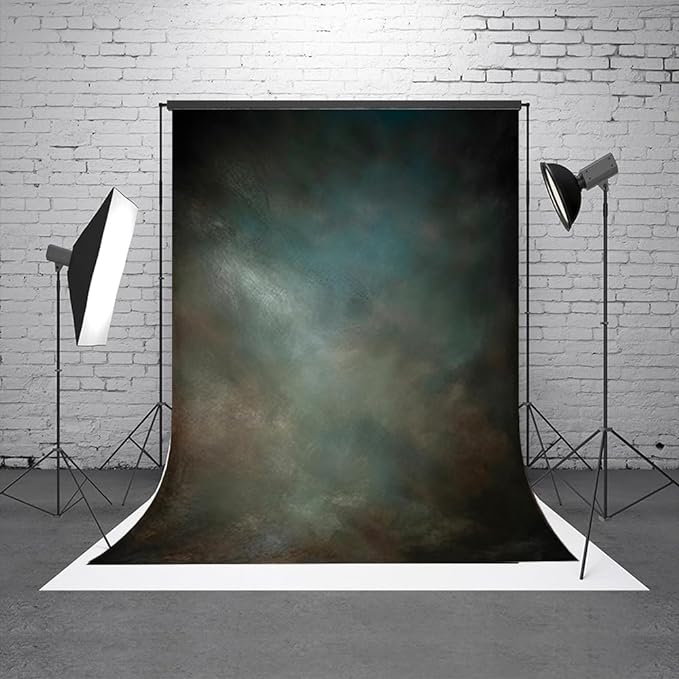6x9ft Aqua Backdrops Portrait Backdrops for Photography Mottled Photo Background