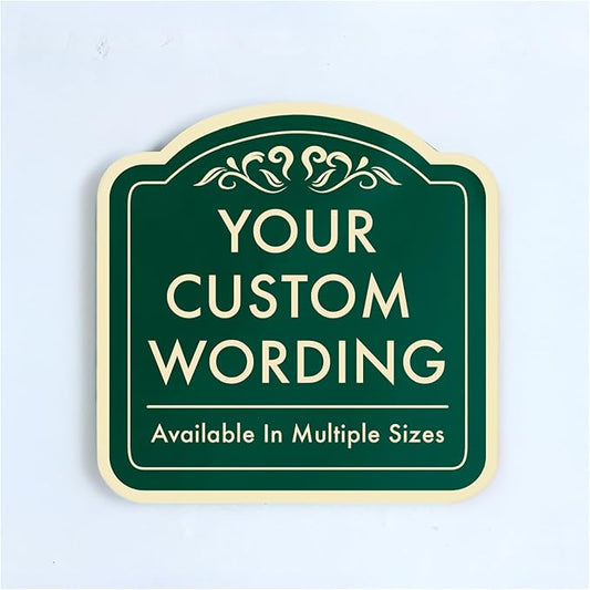 Custom Decorative Outdoor Metal Signs - Personalized Aluminum - Customized Driveway - Waterproof - Made In USA - Forest Green - 24x24 In