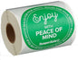 Angel's Peel Lounge Tamper Proof Stickers Roll — Tamper Evident Stickers for Delivery Food Safety, Bakery Boxes, Writable Seal Tape, Thank You Labels for Packaging - 3x3in 250-COUNTS, Green, Round