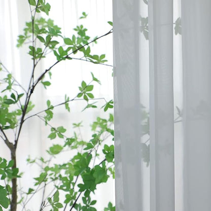 Window Light Gray Sheer Curtains 95 Inches Long 2 Panels Sheer Curtain Basic Rod Pocket Panel for Bedroom Children Living Room Yard Kitchen (Light Gray, 52" W x 95" L | 2 pcs)