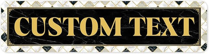 Custom Sign, Custom Street Sign, 11 Font Colors, 13 Font Styles, 4 Hole Options, 22 Sizes, 12x48 Inches, Rust Free DiBound, Fade Resistant, Made in USA by My Sign Center (Marble Tile)
