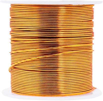 Mandala Crafts 20 Gauge Anodized Aluminum Craft Wire for Jewelry Making - 450 FT Colored Flexible Silver Copper Gold True Blue Purple Pink Wire - Bendable for Bonsai Armature Crafting Sculpting
