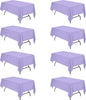 BRILLMAX 8 Pack Lavender Tablecloths for 6 Foot Rectangle Tables 60 x 102 Inch - 6ft Rectangular Bulk Linen Polyester Fabric Washable Cloth Cover for Wedding Reception Banquet Birthday Party
