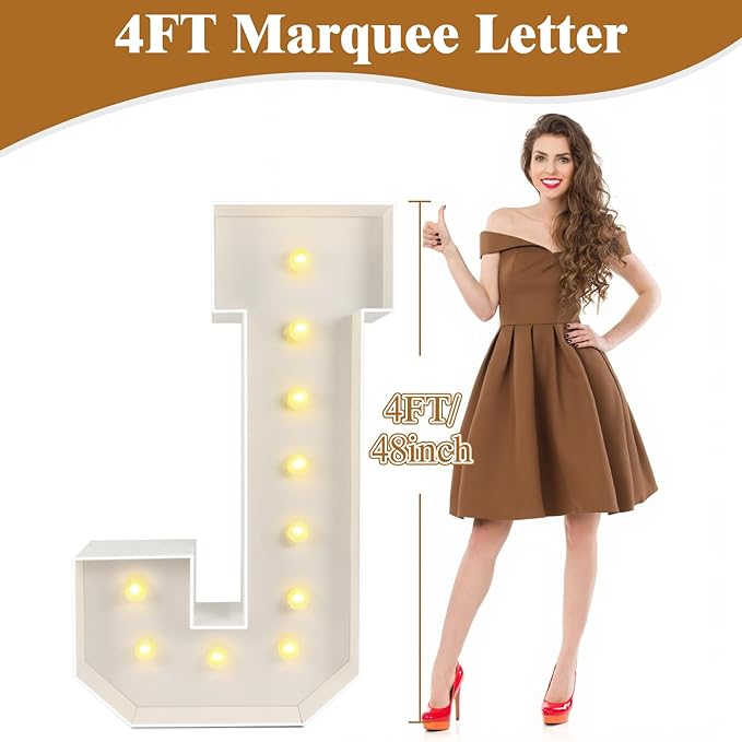 Marquee Light Up Numbers: 4FT Large Decorative Letters Signs for Party Decorations Baby Shower Birthday Wedding Engagement Anniversary, 4 Feet Tall Pre-Cut DIY Foamboard Number 5 - Easy to Assemble